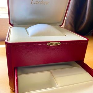 A red Cartier box